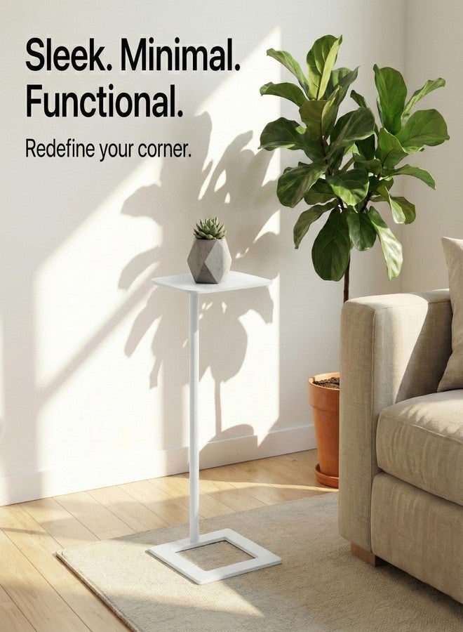 ZEXVIDA Under Couch Side Table (Small White) - Image 4