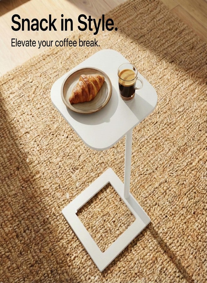 ZEXVIDA Under Couch Side Table (Small White) - Image 5
