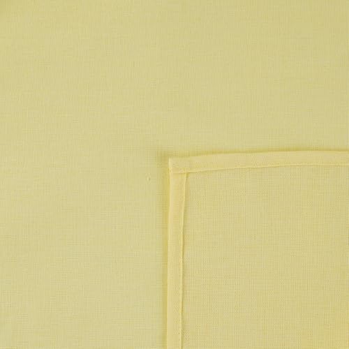 INFEI Solid Color Linen Blended Thin Dinner Cloth Napkins - Set of 12 (40 x 40 cm) - for Easter Events & Home Use (Yellow) - Image 2