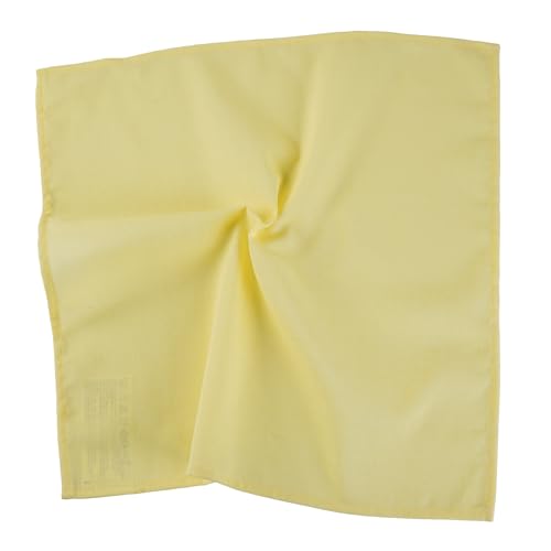 INFEI Solid Color Linen Blended Thin Dinner Cloth Napkins - Set of 12 (40 x 40 cm) - for Easter Events & Home Use (Yellow) - Image 5