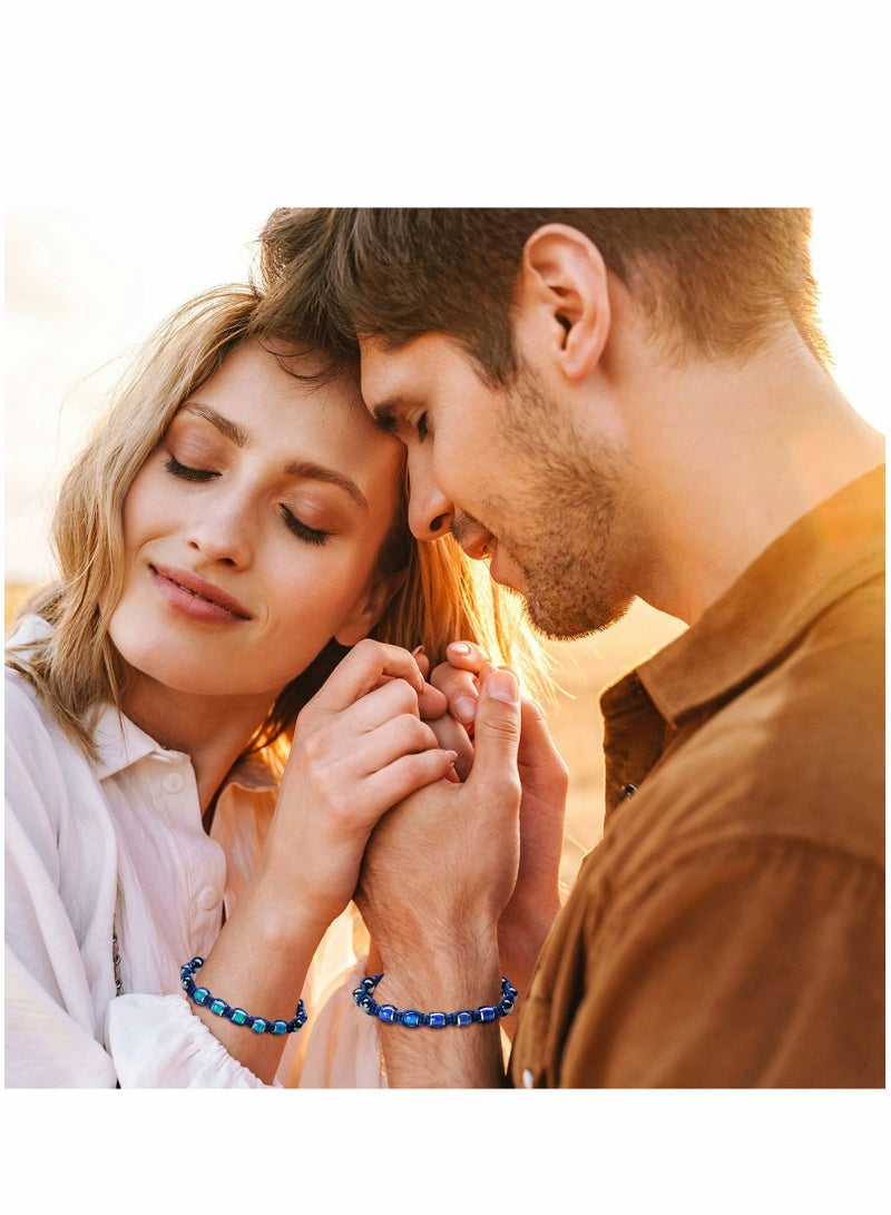 Color Changing Mood Bracelets for Couples & Friends - Adjustable Thermochromic Beads for Kids & Adults, 2 Pieces Set, Dazzling Emotion-Based Design - Image 3
