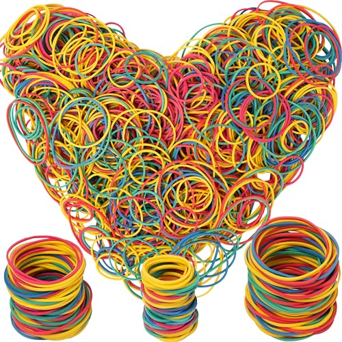 HSNOHSN Rubber Bands assorted size multicolor 0.5lb rubber bands for office supplies School Home size#10 size#16 size19 - Image 1