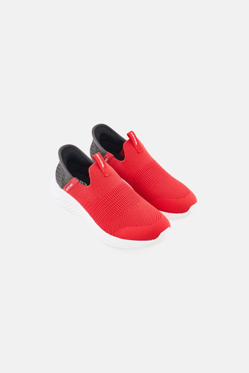 SKECHERS Kids Boy Ultra Flex 3,0 Slip On Outdoor Shoes, Red - Image 4