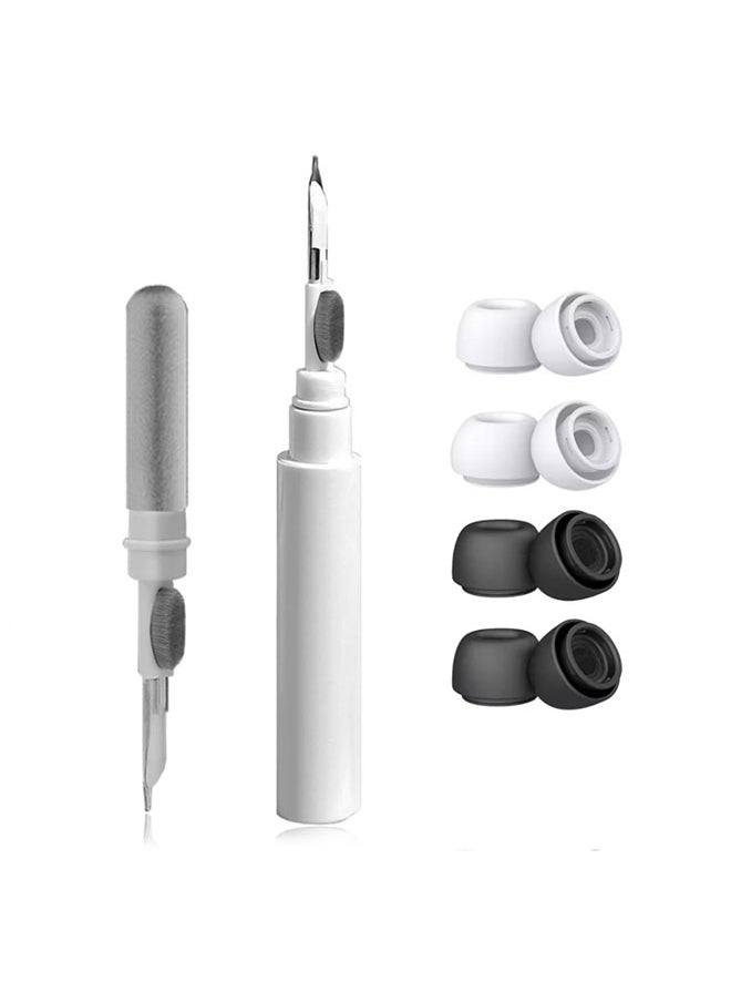 O Ozone silicone 4 Pair Replacement Ear Tips for AirPods Pro 2nd/1st Generation with Cleaner kit,Noise Reduction Hole with Cleaner kit - Medium  - Image 1