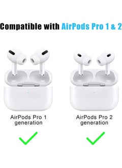 O Ozone silicone 4 Pair Replacement Ear Tips for AirPods Pro 2nd/1st Generation with Cleaner kit,Noise Reduction Hole with Cleaner kit - Medium  - Image 2
