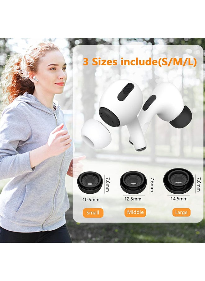 O Ozone - silicone 4 Pair Replacement Ear Tips for AirPods Pro 2nd/1st Generation with Cleaner kit,Noise Reduction Hole with Cleaner kit - Medium - Image 1