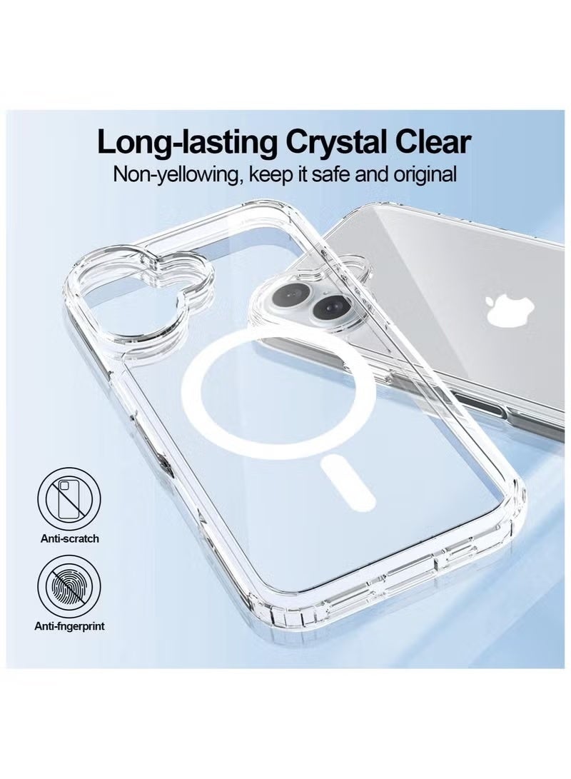 ZAFRA iPhone 17 Case MagSafe Transparent Military-Grade Protection Strong Magnet Anti-Yellowing Scratch Resistant Cover - Image 5