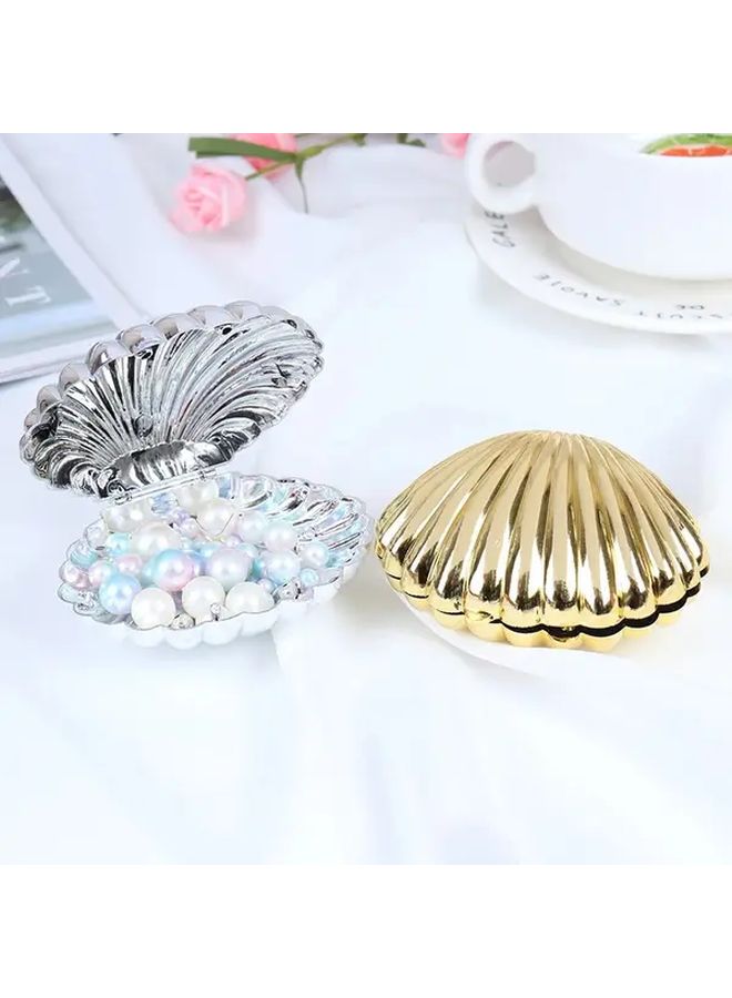 Golden 10Pcs Seashell Shape New Year Candy Favors Plastic Creative Decoration - Image 2