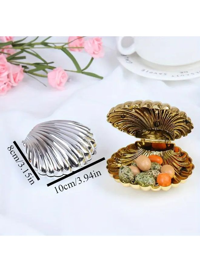 Golden 10Pcs Seashell Shape New Year Candy Favors Plastic Creative Decoration - Image 4