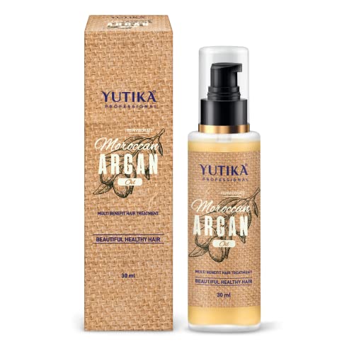 Yuthika Yutika Professional Moroccan Argan Oil for Hair - 30ml, Silky, Shiny & Nourished Hair Oil for Men & Women - Image 1
