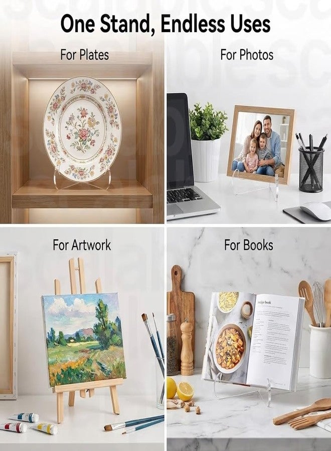 حامل عرض أكريليك شفاف من JBM MART مع أرفف دعم عميقة، شفاف، 7.7 × 6.9 سم، عبوة من قطعتين - Image 5