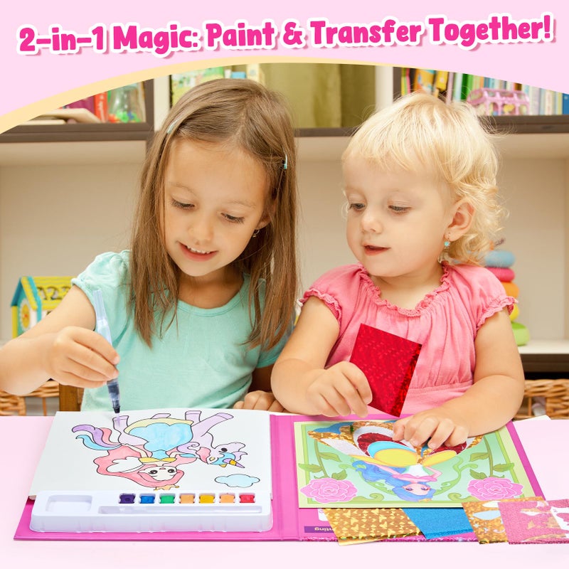 JoyCat Paint with Water Coloring Books, Art & Craft Activity, Princess No Mess Art for Kids Ages 4-8, Craft Kits & Supplies, DIY Creative Activity, Easter Gifts for Girls & Boys - Image 2