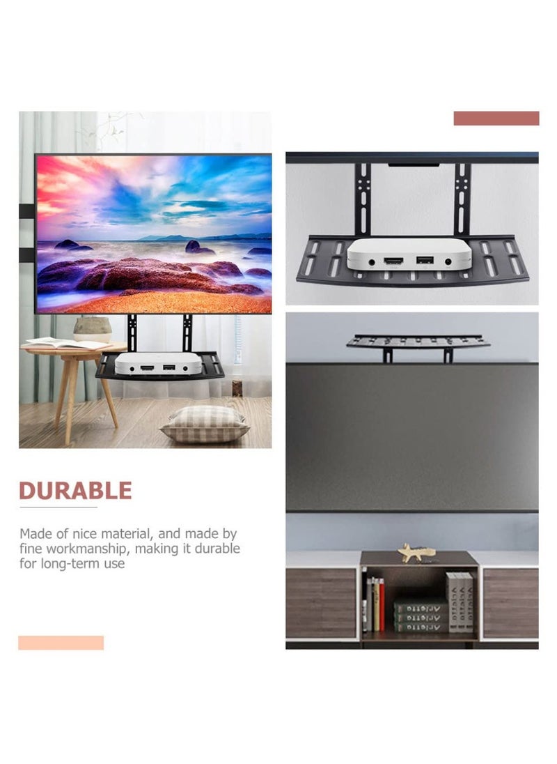 XiuWoo - Tv Shelf Box Tv Rack Holder Small Shelf Wall Tv Tops Storage Shelf Tv Router Shelf Router Holding Rack Monitor Shelf Screen Cold Rolled Steel Cooling Rack WiFi Tv Monitor Tops - Image 1