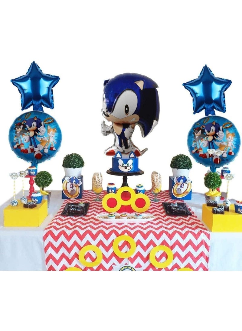 Sonic The Hedgehog Birthday Party Decoration Foil Balloons Set, 5 Pcs for Boys - Image 4