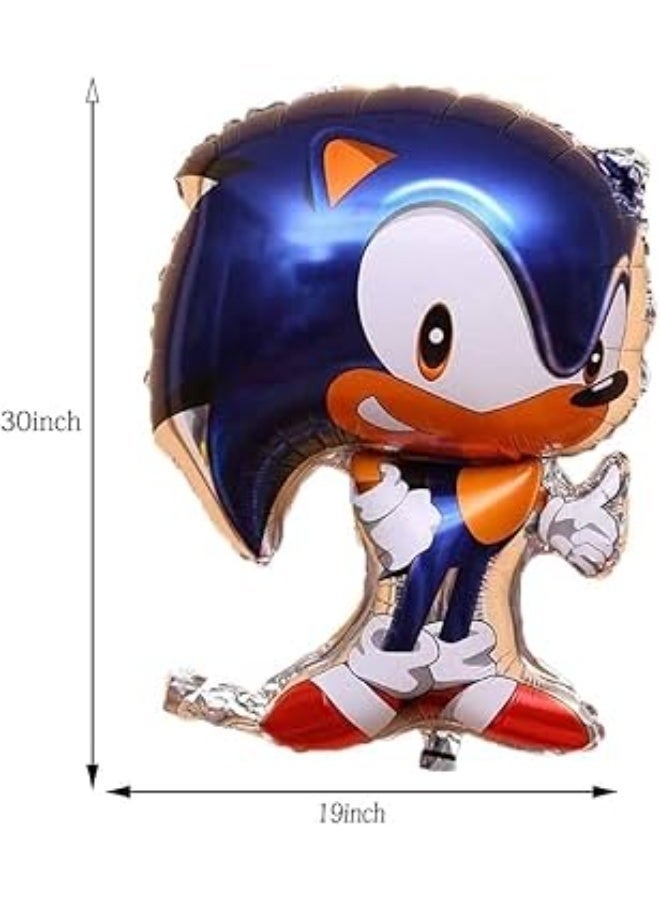 Sonic The Hedgehog Birthday Party Decoration Foil Balloons Set, 5 Pcs for Boys - Image 1