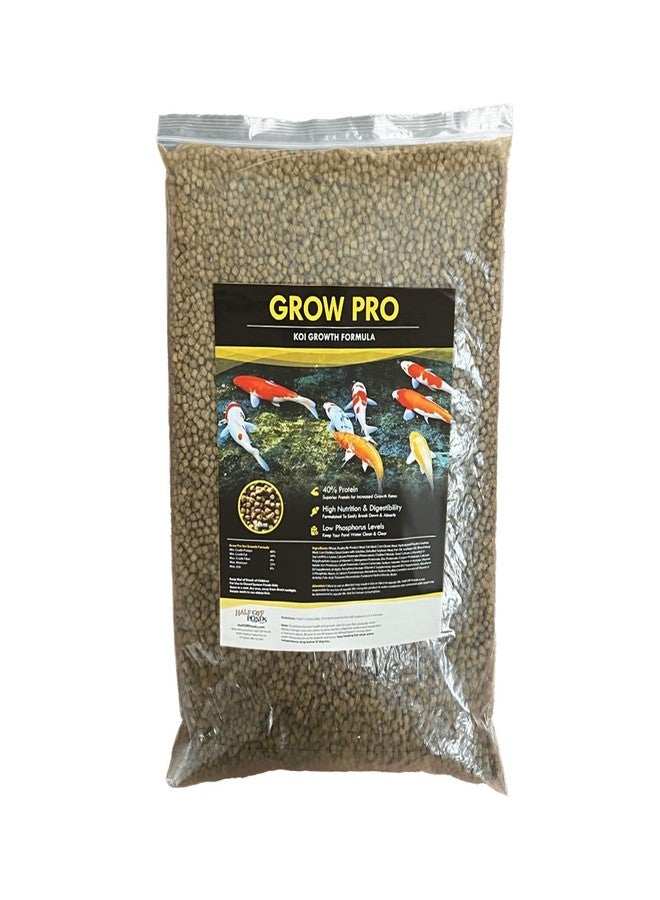 HALF OFF PONDS Grow Pro Koi Fish Food - 5 lb Floating Pellets, 5mm Size - Goldfish Food for Ponds - 40% Protein with Fish Meal & Probiotics - Designed for Rapid Growth & High Digestibility - Image 1