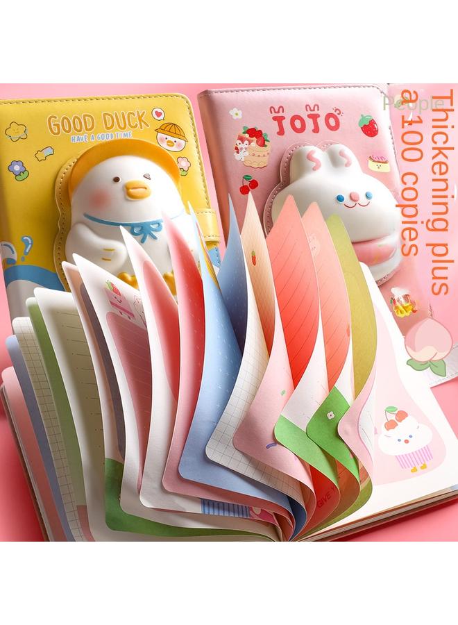 Bluejw Decompression Of This Decompression Notebook Students Super Cute Cute Girl Heart Creative Cartoon Hand Book Children's Hand Account Suit - Image 5