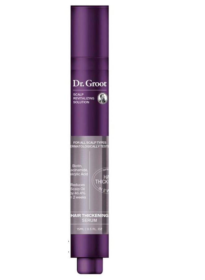 Dr.Groot Award-Winning Hair Thickening Serum for Hair Loss, Thinning Hair, Korean Hair Care, Scalp Treatment, Clinically Tested, Thicker, Reduces Oil, Roll On - Image 1