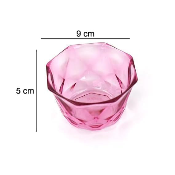 istore Crystal Glass ice Cream Cups || Desert Bowls || Pudding & Salad Serving Bowl || Set of (6) - Image 2