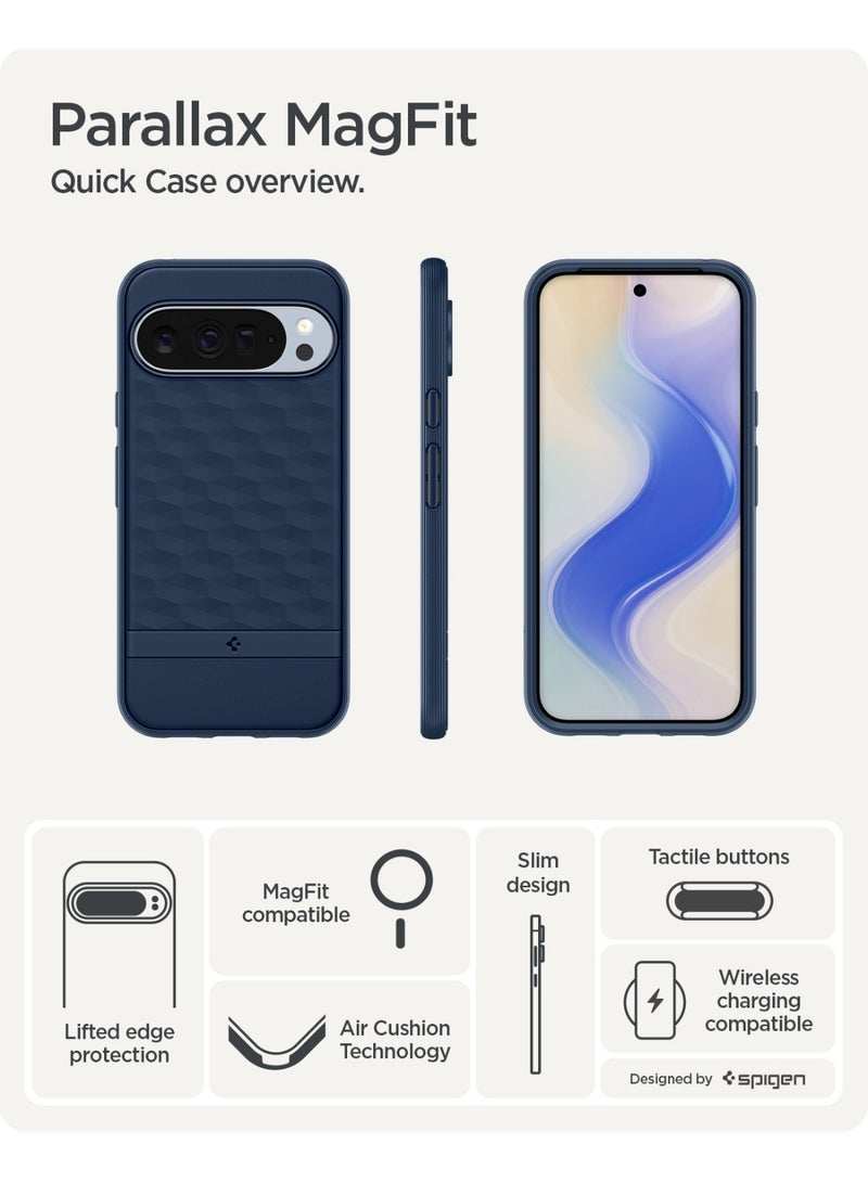 Spigen Parallax MagFit for Google Pixel 10 Pro XL MagSafe Case Cover [Pixelsnap and MagSafe compatible] - Midnight Blue - Image 3