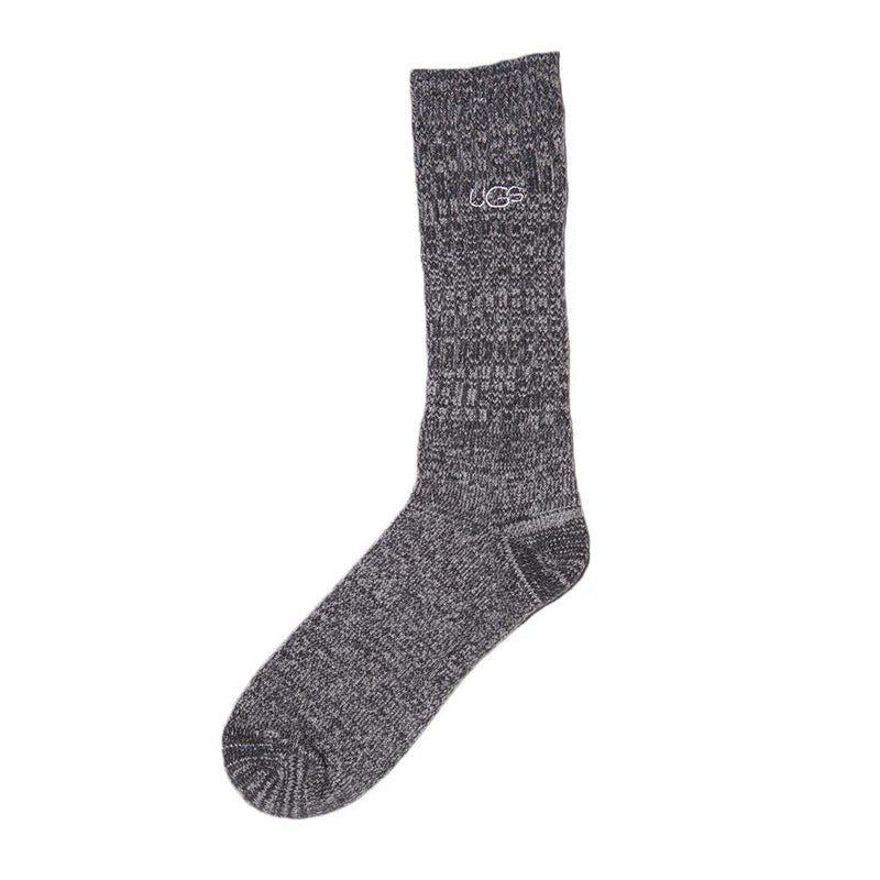 UGG Men's Trey Rib Knit SlouchySocks, Black, O/S - Image 2