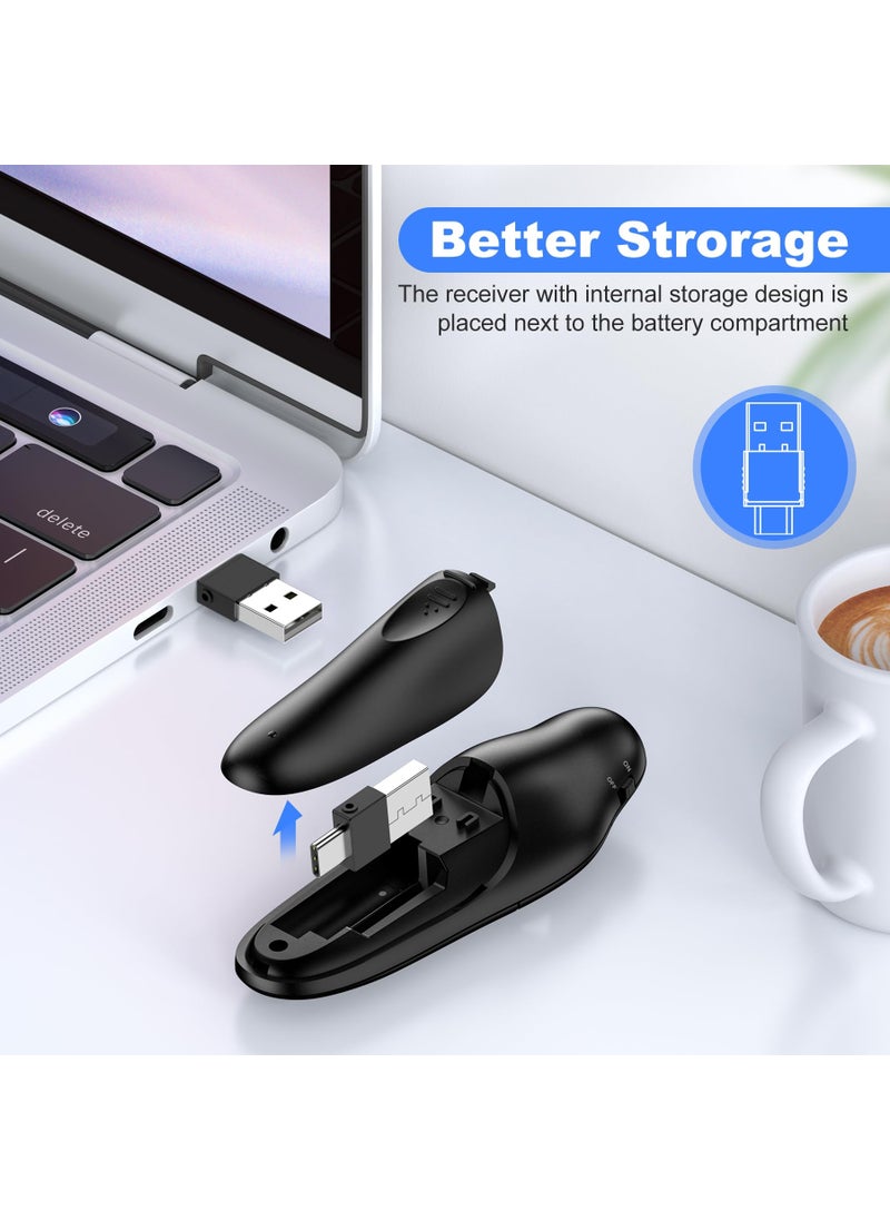 DinoFire USB Type C Presentation Clicker Wireless Presenter Remote Clicker for PowerPoint Presentations with Red Pointer, PowerPoint Clicker Slide Advancer for Mac/Laptop/Computer/Class/Office  - Image 4