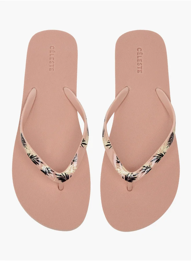 Celeste Women's Printed Slip-On Thong Slippers