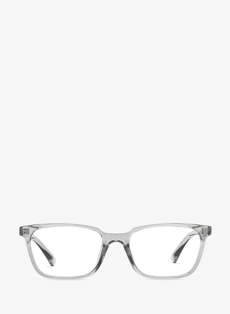 Lenskart Blu LENSKART BLU | Zero Power Bluecut & Antiglare Computer Eyeglasses | Grey Full Rim Rectangle | For Men & Women | Medium | LB E14067
