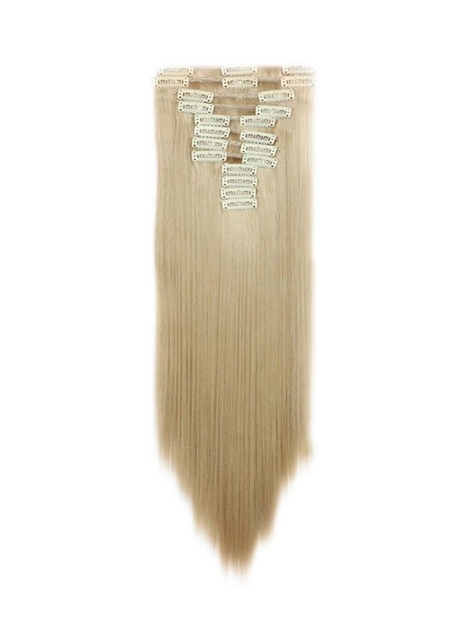 وصلات شعر مستقيمة طويلة مكونة من 12 قطعة