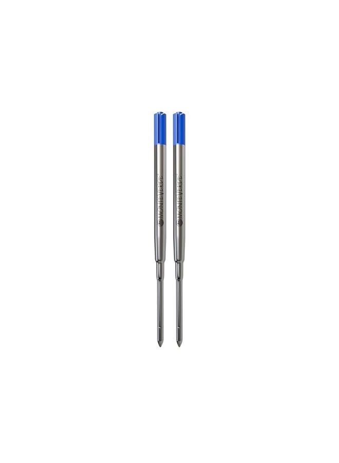 Monteverde Superbroad Ballpoint Refill to Fit Parker Ballpoint Pens Soft Roll, Blue, 2 per Pack (P152BU) - Image 1