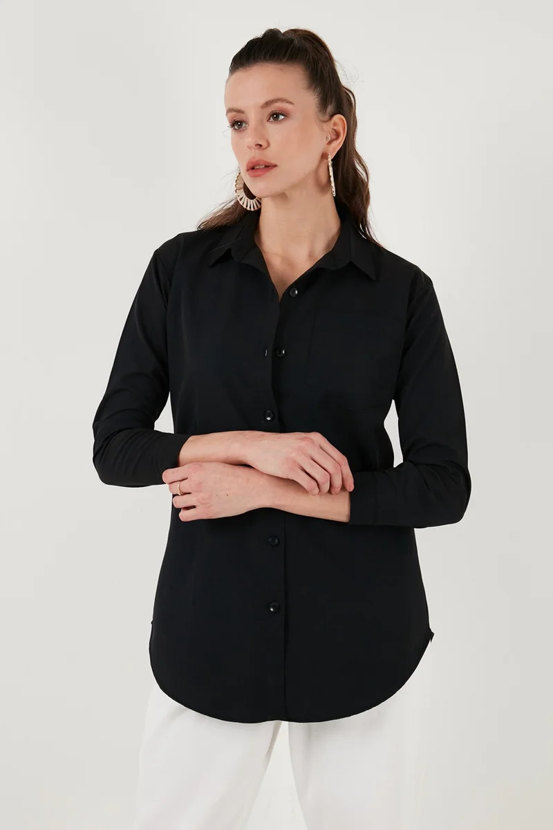 Lela Cotton Regular Fit Single Pocket Shirt Women's Shirt 4613001
