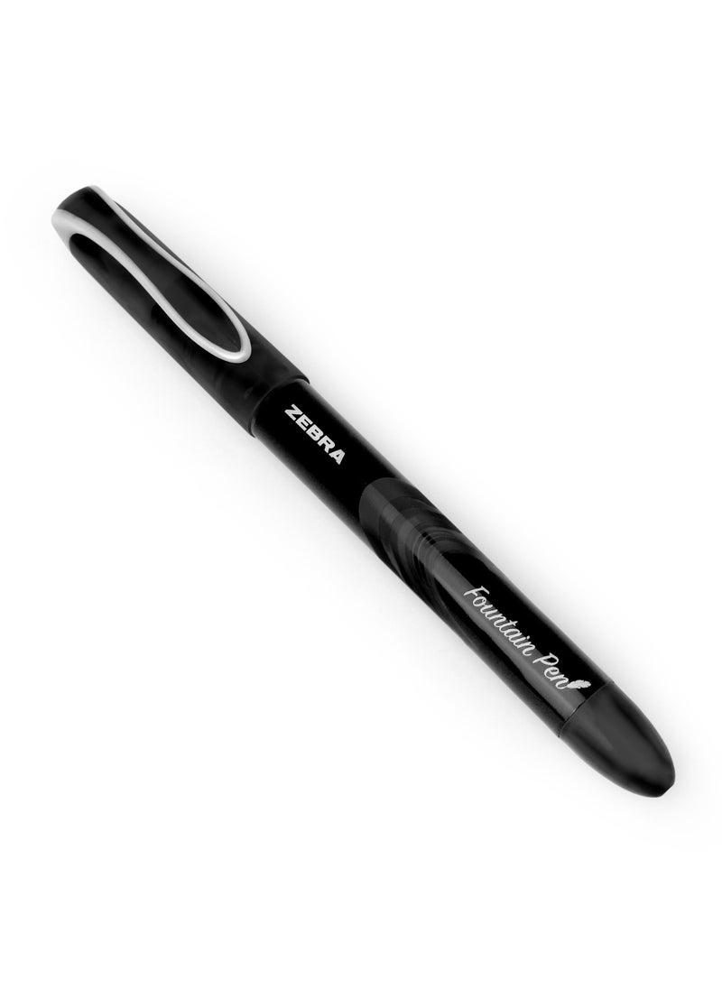 ZEBRA ZEBRA Fuente - Disposable Fountain Pen - Black Ink - Pack of 6  - Image 2