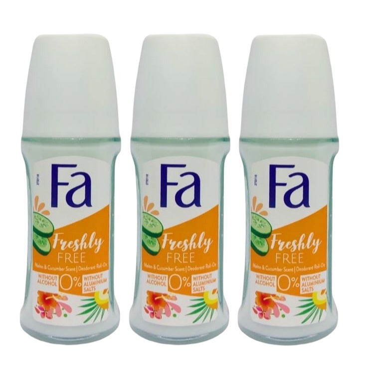 Fa Roll On Deodorant 50ml with Cucumber and Melon for Women- Pack of 3 - Image 1