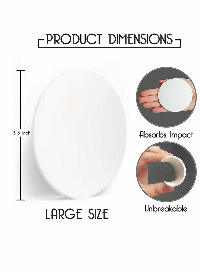 Door Stopper Wall Protector Large with Strong 3M Adhesive - Quiet and Shock Absorbent Silicone Wall Protectors from Door Knobs - Discreet Door Bumper to Protect Every Wall Surface - Image 2