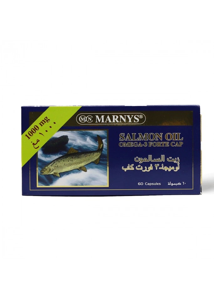 Marnys Salmon Oil Food Supplement 1000 mg - 60 Capsules - Image 1