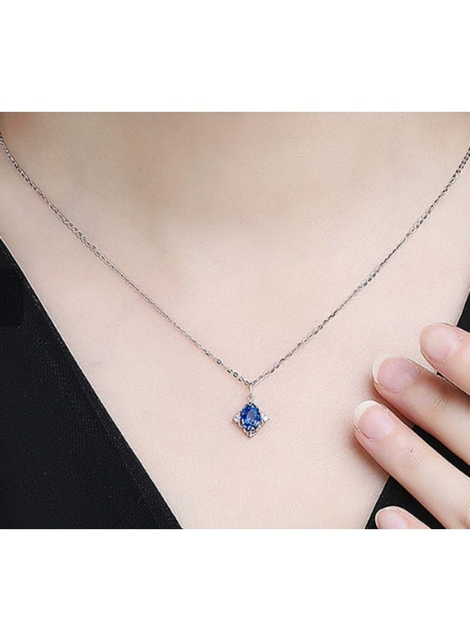 KUYING Korean Elegant Diamond Sapphire Pendant - Image 2