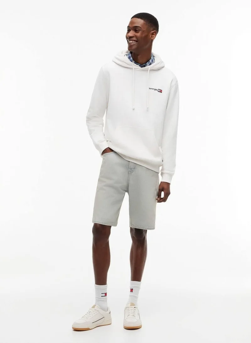 Tommy Jeans Ancient White Regular Entry DNA Hoodie for Men | Best Price UAE