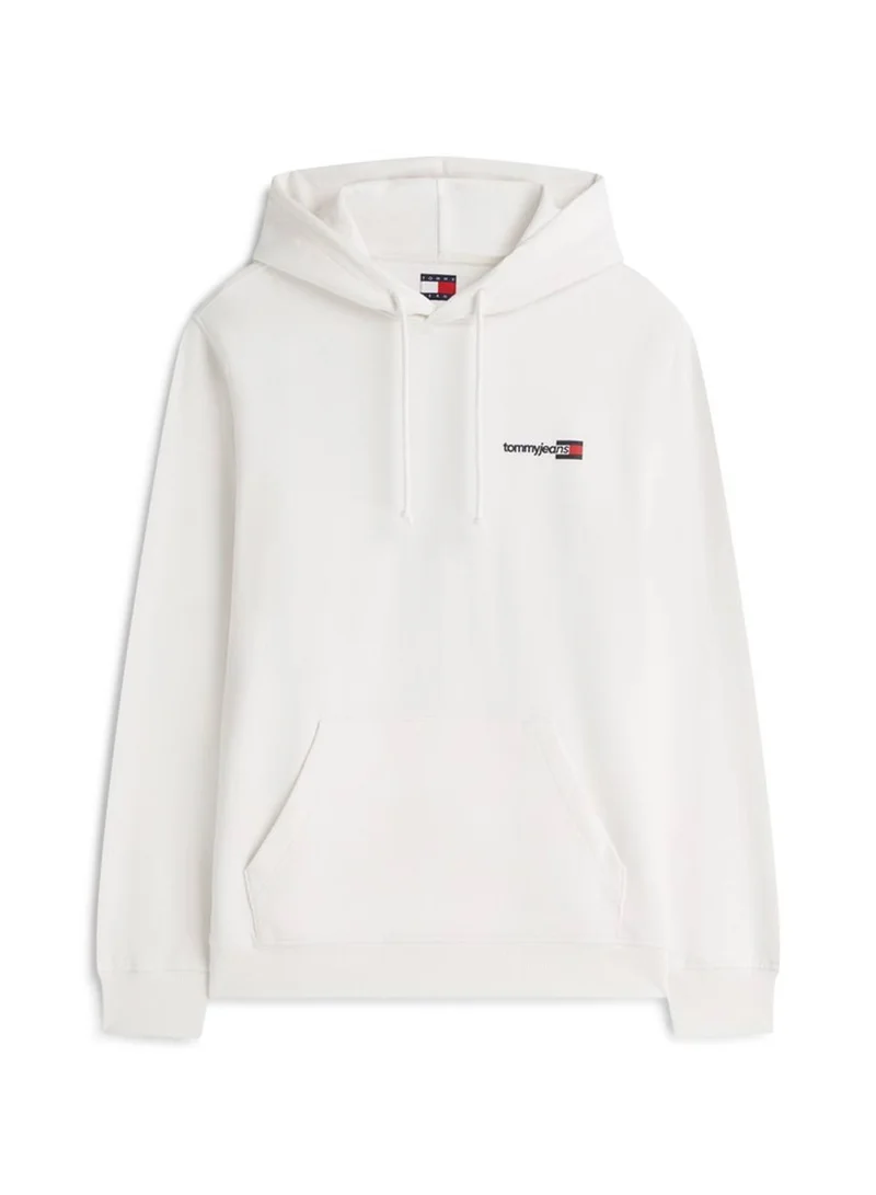 Tommy Jeans Ancient White Regular Entry DNA Hoodie for Men | Best Price UAE