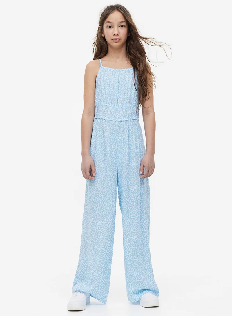 H&M Kids Printed Gathered Jumpsuit