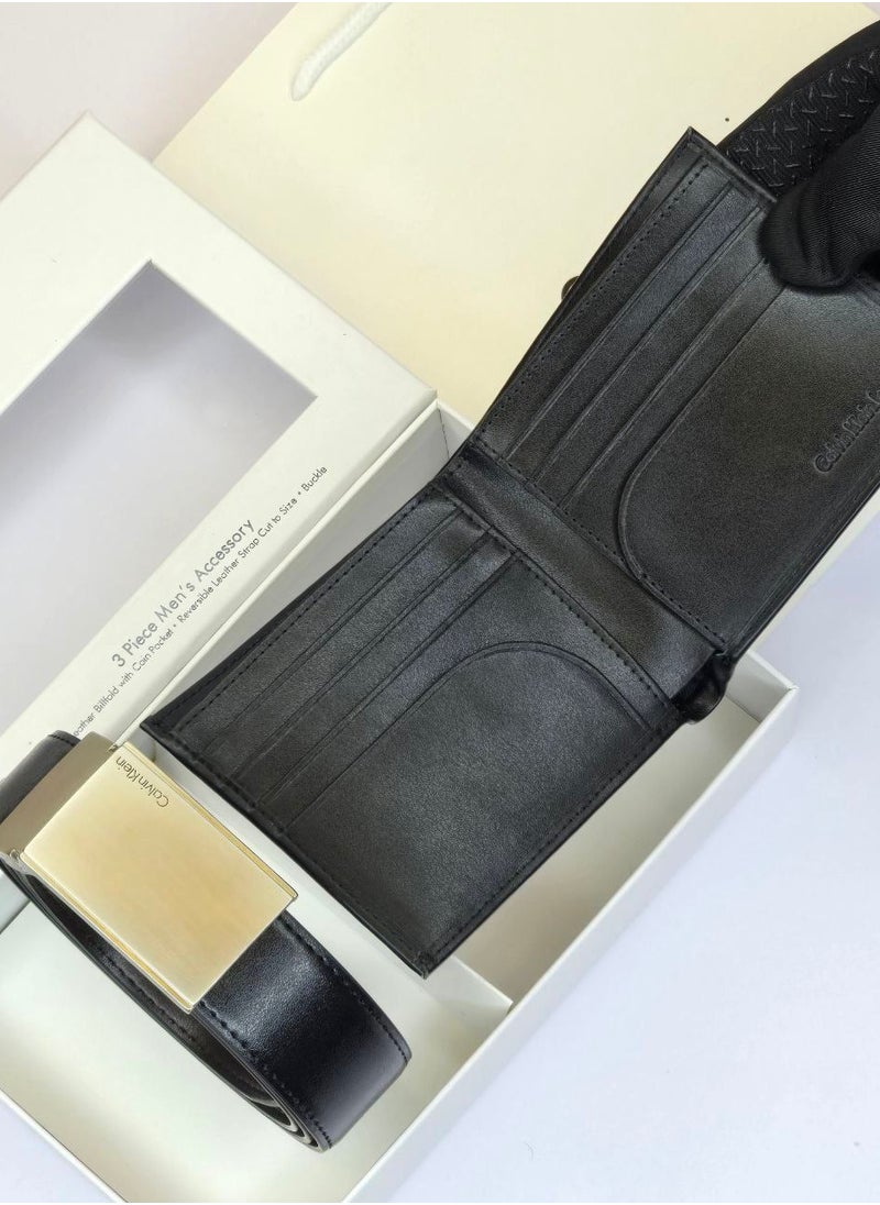 CALVIN KLEIN JEANS PLUS - Calvin Klein Black Wallet-Belt Set For Men - Image 1