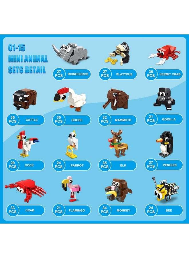 Hogokids HOGOKIDS 30 Packs Party Favors for Kids - 867PCS Animals Building Blocks Sets for Classroom Prizes Goodie Bag Fillers Stocking Stuffers Birthday Valentines Easter Gifts for Kids Boys Girls 6+  - Image 4