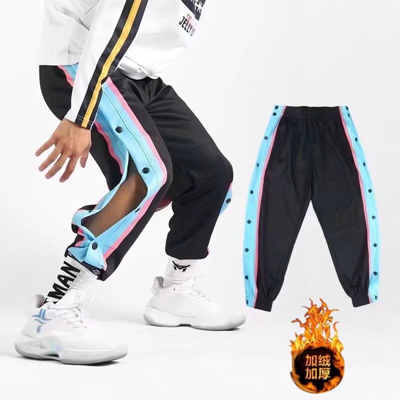 Spring Autumn Winter Fashion Sports Full Breasted Pants Men'S High Street Loose Casual Leg Training Basketball Pants - Image 3