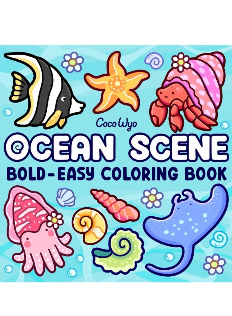 general Ocean Scene: Coloring Book for Adults and Kids, Bold and Easy Designs for Relaxation with Sea Life (Bold & Easy Coloring) - Image 1