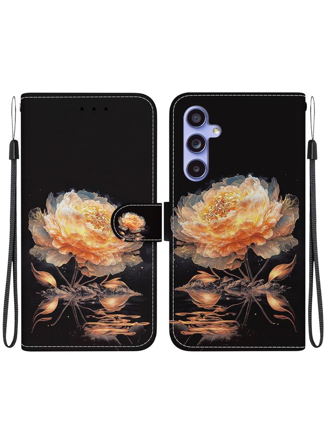 اس-توب جراب لهاتف Samsung Galaxy S23 FE 5G، جراب هاتف جلدي برسومات ملونة وملمس كريستالي - Image 1