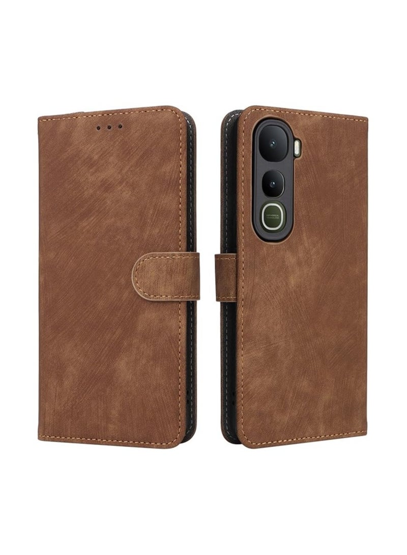 عام غطاء على شكل محفظة لـ Vivo Y400 4G/Y400 5G - بحامل بطاقات ائتمان [Credit Card Holder] وحماية من ترددات الراديو [RFID Blocking]، غطاء جلد PU قابل للطي - Image 1