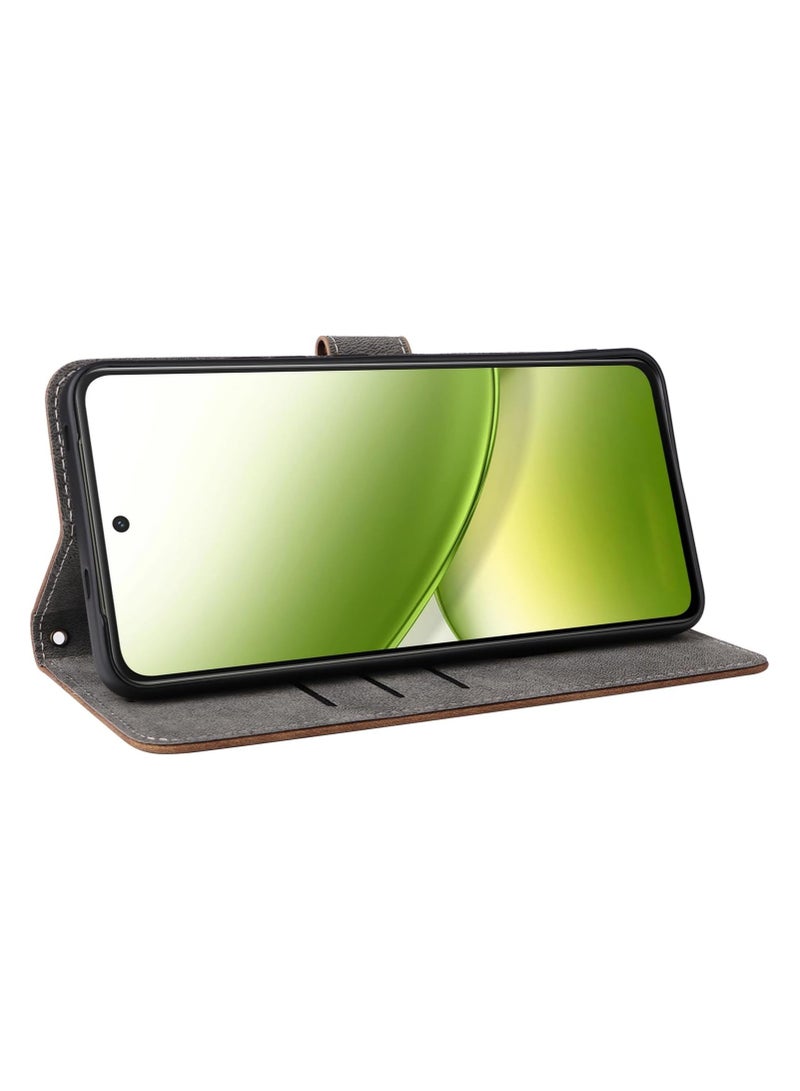 عام غطاء على شكل محفظة لـ Vivo Y400 4G/Y400 5G - بحامل بطاقات ائتمان [Credit Card Holder] وحماية من ترددات الراديو [RFID Blocking]، غطاء جلد PU قابل للطي - Image 2