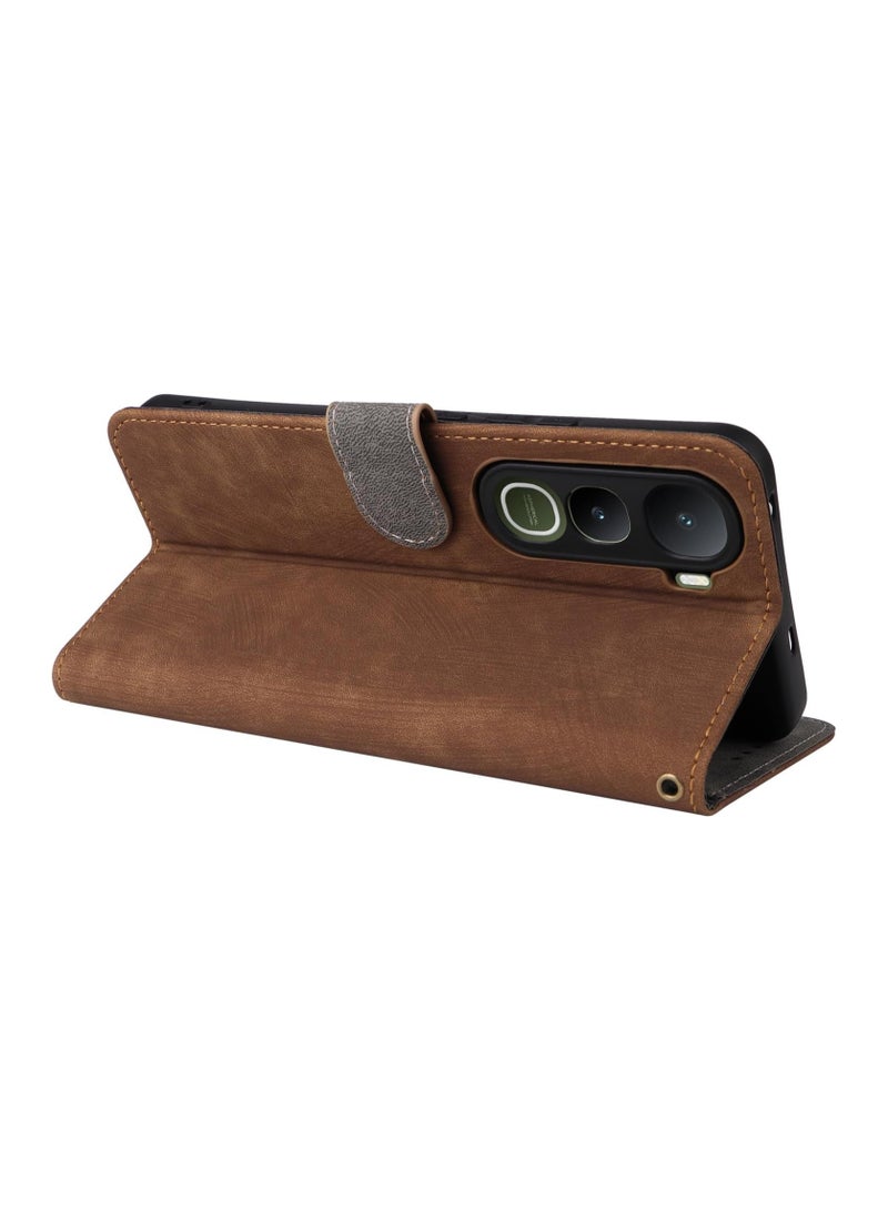 عام غطاء على شكل محفظة لـ Vivo Y400 4G/Y400 5G - بحامل بطاقات ائتمان [Credit Card Holder] وحماية من ترددات الراديو [RFID Blocking]، غطاء جلد PU قابل للطي - Image 3