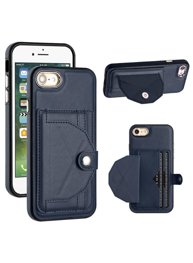 اس-توب جراب هاتف جلدي مقاوم للصدمات مع حامل بطاقة لهاتف iPhone SE 2022/SE 2020/6/7/8 - Image 1