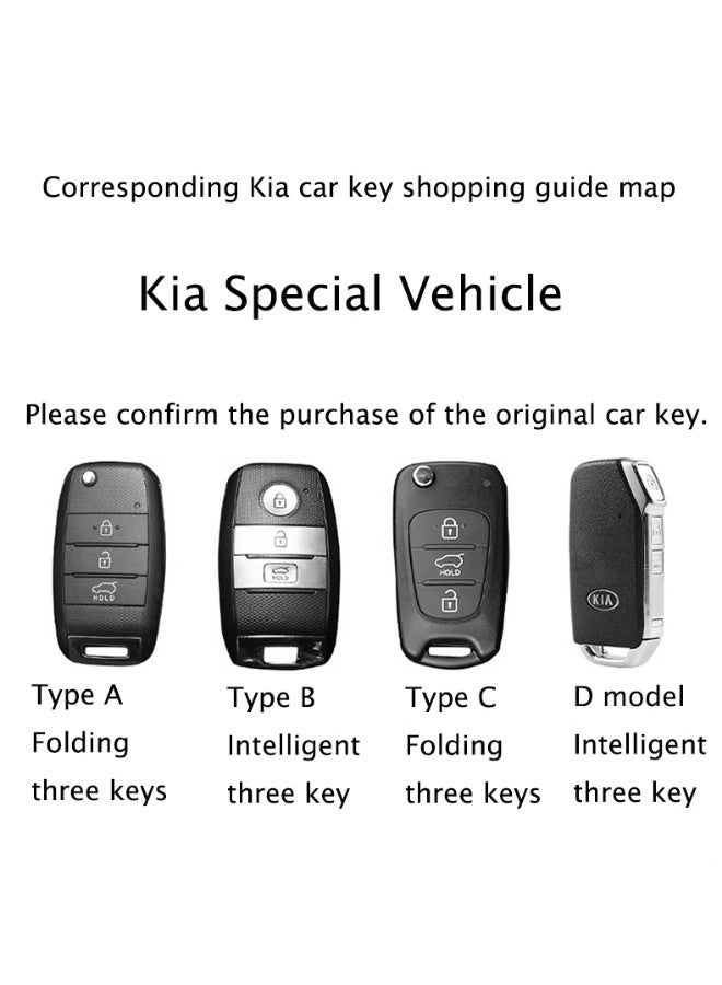 KIA Premium Car Key Protection Cover for 2021 Kia K3, K4, K5, KX3, KX5, K2 - Gray D Style Shell - Image 3