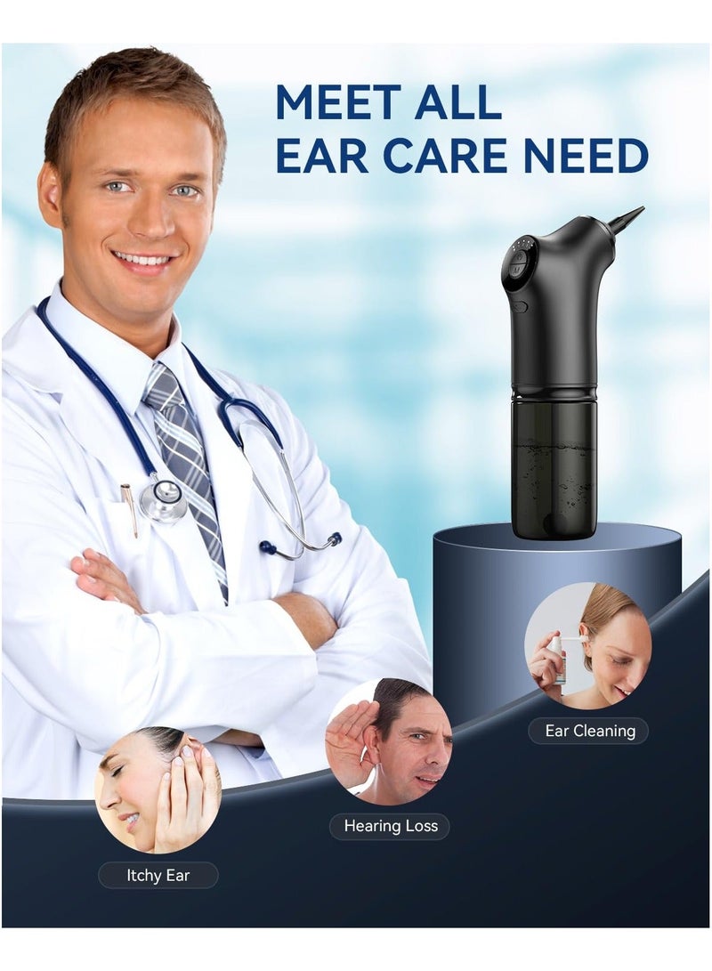 ASIV Ear Wax Removal Kit Hydro Powered Ear Cleaner Rechargeable Electric Ear Cleaning Kit for Adults and Kids, Safe and Effective Ear Wax Remover (9+1 Disposable Tips) - Image 3